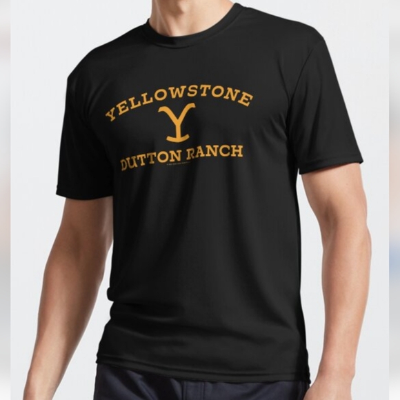 #942 Yellowstone Dutton Ranch Black T-Shirt - Picture 1 of 5